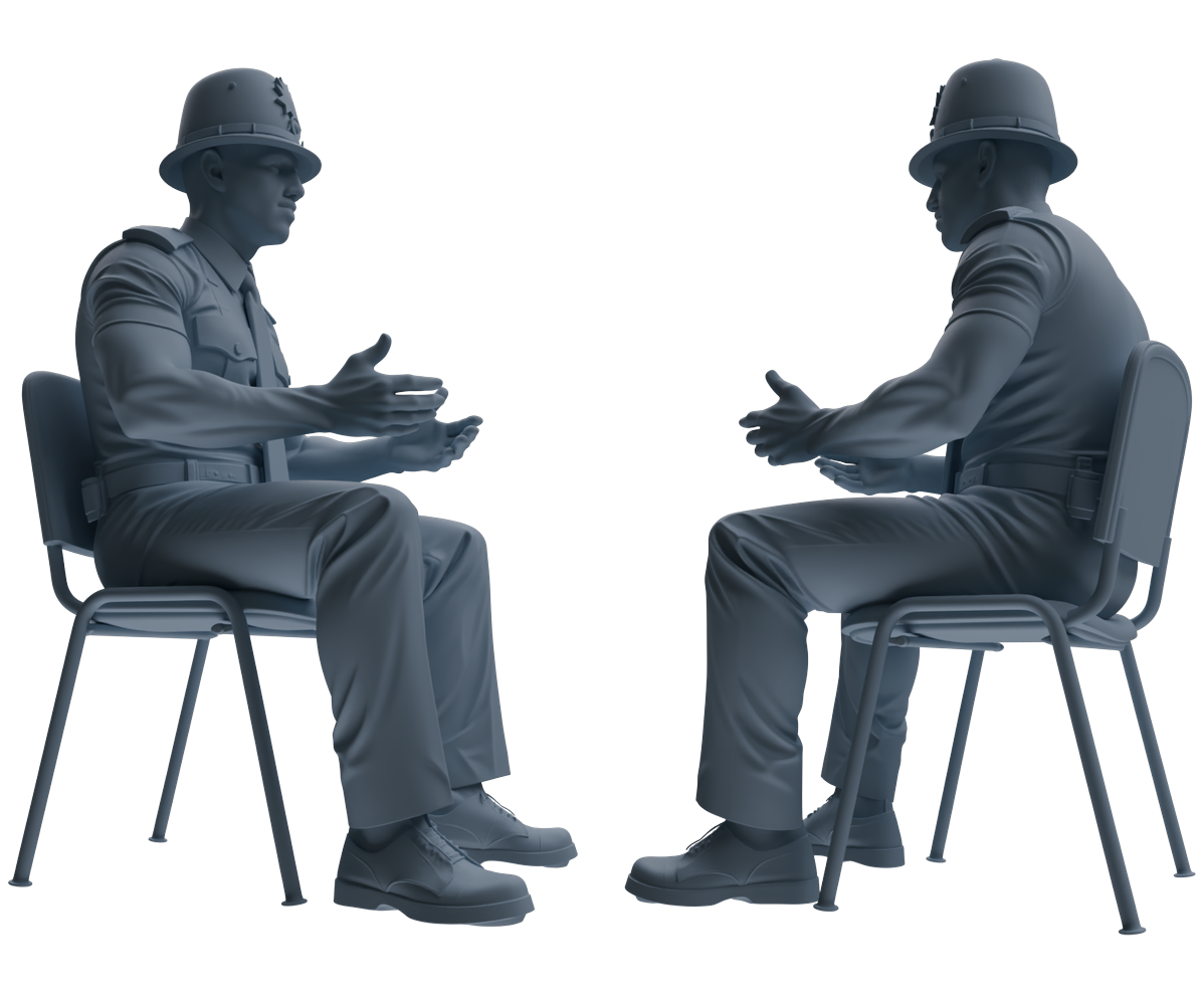 MRY-SFW LYGR802 Modern British Police Six-Person Conversation Group
