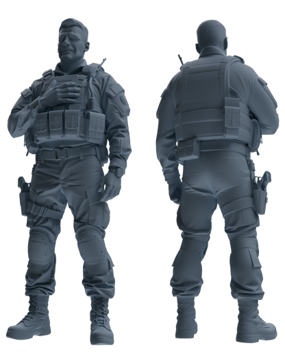 MRY-SFW SSTR183 Miniatures Soldier Model Kit Special Forces Soldier Pose Modern Model 3 pcs
