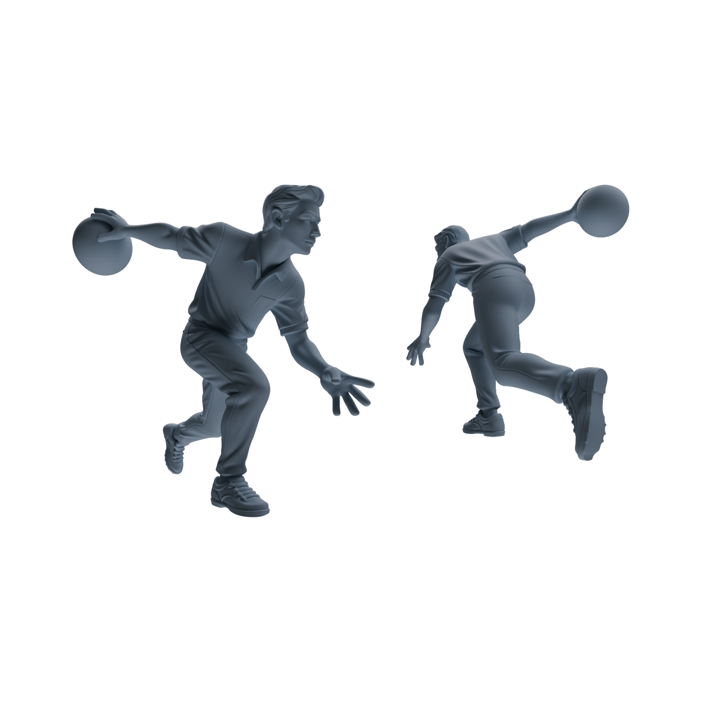 MRY-SFW LYTR797 Bowling Figure Modern Model 6 pcs Miniature Car Diorama Figures Scene Props Accessories Resin