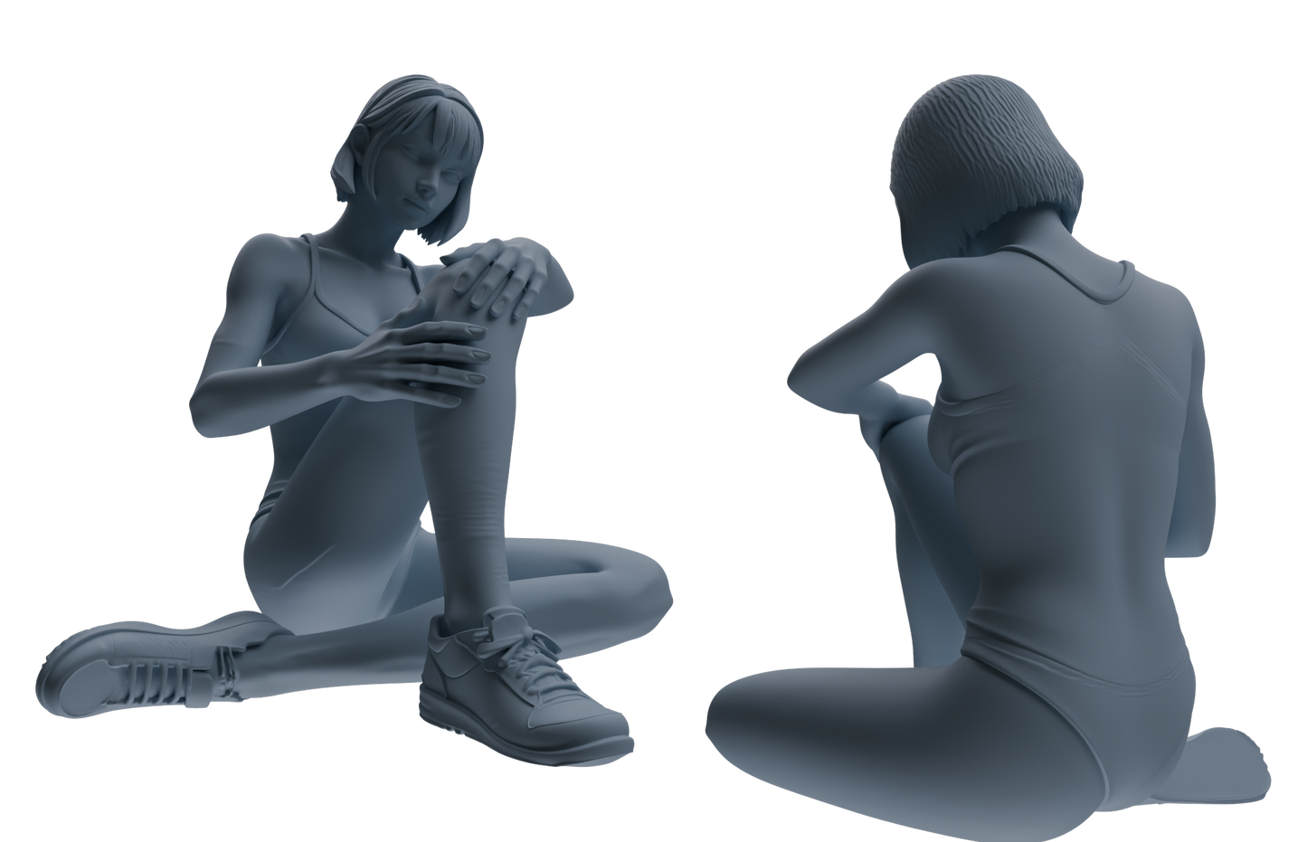 MRY-SFW LYTR832 Resting Female Athlete Figure Modern Model 6 pcs Miniature Car Diorama Figures Scene Props Accessories Resin