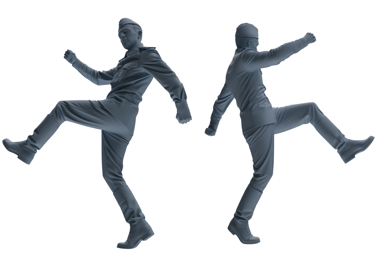 MRY-SFW LYGR733 WWII Soviet Army War Scene Six-Person Dancing Group