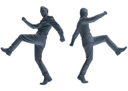 MRY-SFW LYGR733 WWII Soviet Army War Scene Six-Person Dancing Group