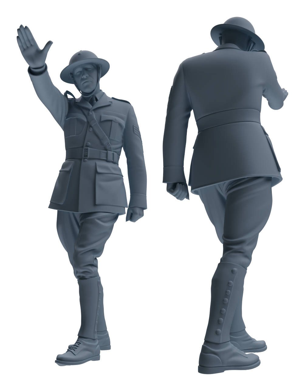 MRY-SFW LYGR602 Historical WWII British Army Six-Person Training Group