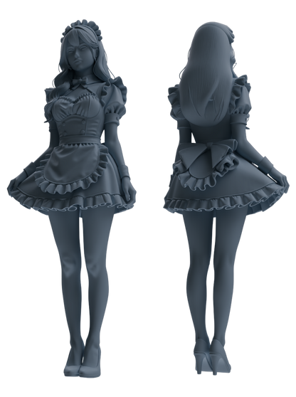 MRY-SFW LYTR876 Maid Uniform Girl Figure Modern Model 4 pcs