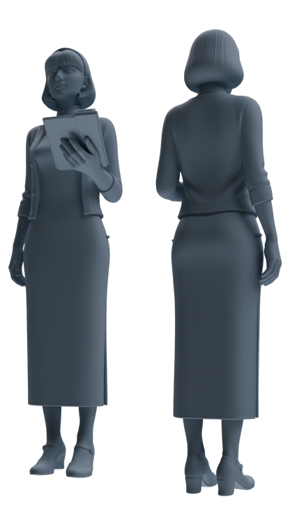MRY-SFW LYTR856 Cheongsam Woman Figure Modern Model 3 pcs Miniature Car Diorama Figures Scene Props Accessories Resin