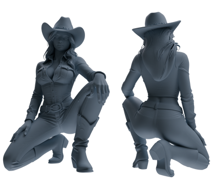 MRY-SFW LYTR891 Western Cowgirl Modern Model 4 pcs