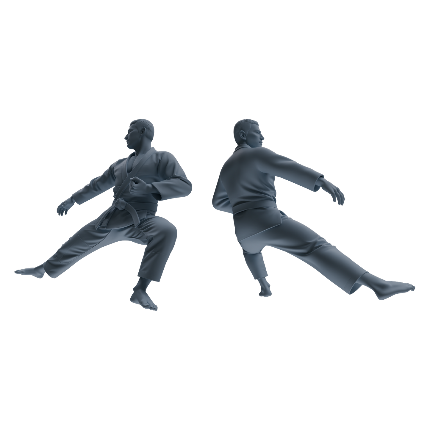 MRY-SFW LYTR815 Karate Male Athlete Figure Modern Model 6 pcs Miniature Car Diorama Figures Scene Props Accessories Resin