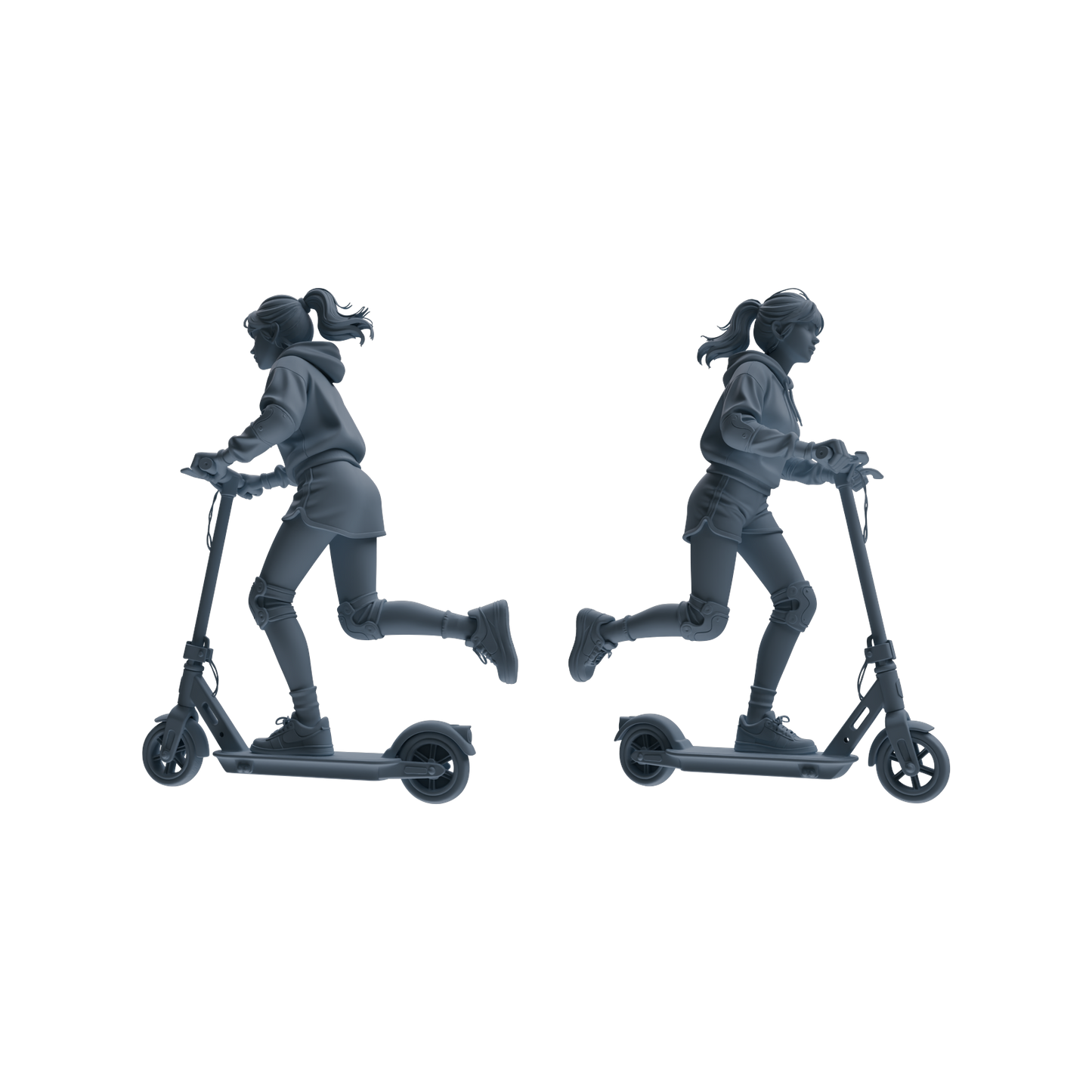 MRY-SFW LYTR787 Skateboard Figure Modern Model 3 pcs Miniature Car Diorama Figures Scene Props Accessories Resin