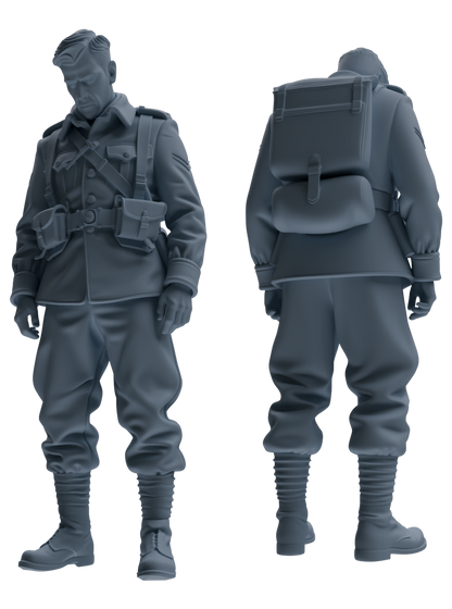 MRY-SFW SSTR197 Miniatures Soldier Model Kit Multi-Pose Soldier Modern Model 5 pcs