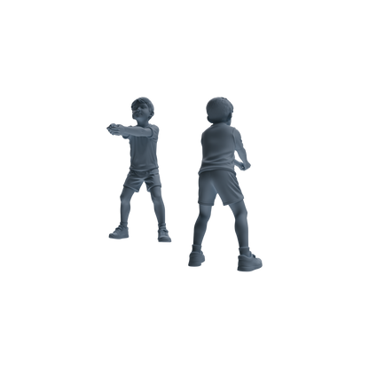 MRY-SFW LYTR819 Child Basketball Player Figure Modern Model 6 pcs Miniature Car Diorama Figures Scene Props Accessories Resin