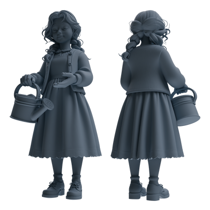 MRY-SFW LYTR910 Farm Girl Multi-pose Modern Model 4 pcs