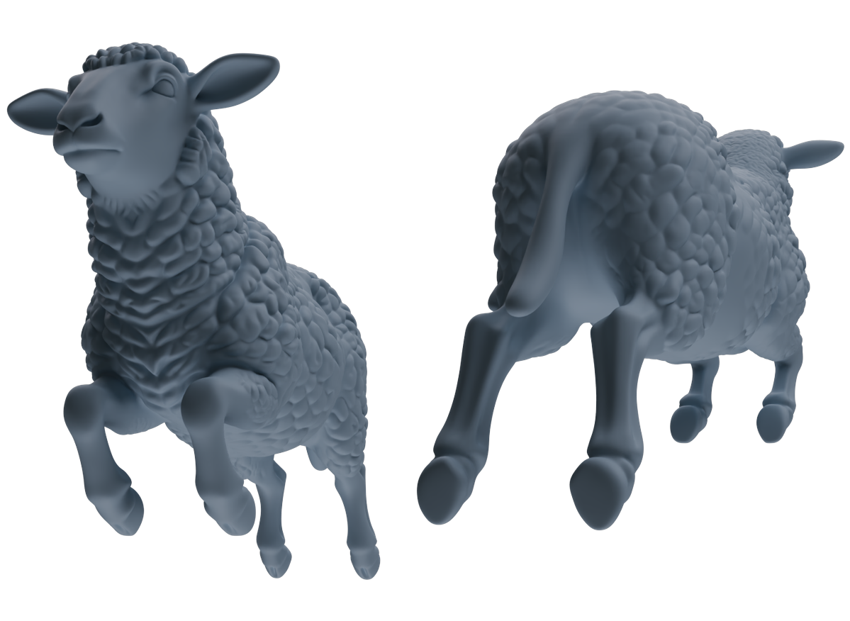 MRY-SFW LYTR845 Farm Sheep Pose Model 4 pcs Miniature Car Diorama Figures Scene Props Accessories Resin