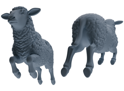 MRY-SFW LYTR845 Farm Sheep Pose Model 4 pcs Miniature Car Diorama Figures Scene Props Accessories Resin