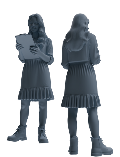 MRY-SFW LYTR907 Reading Woman Multi-pose Modern Model 3 pcs