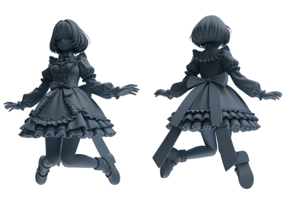 MRY-SFW LYTR871 Lolita Girl Figure Modern Model 3 pcs