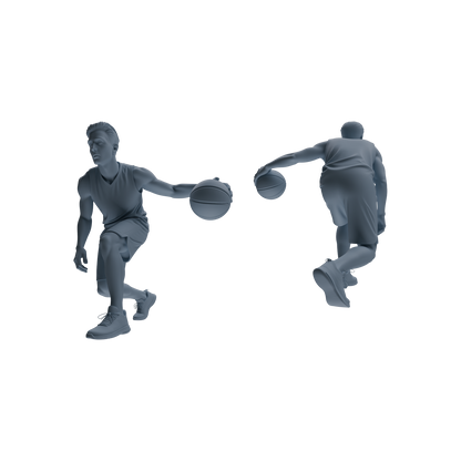 MRY-SFW LYTR806 Male Basketball Player Figure Modern Model 6 pcs Miniature Car Diorama Figures Scene Props Accessories Resin