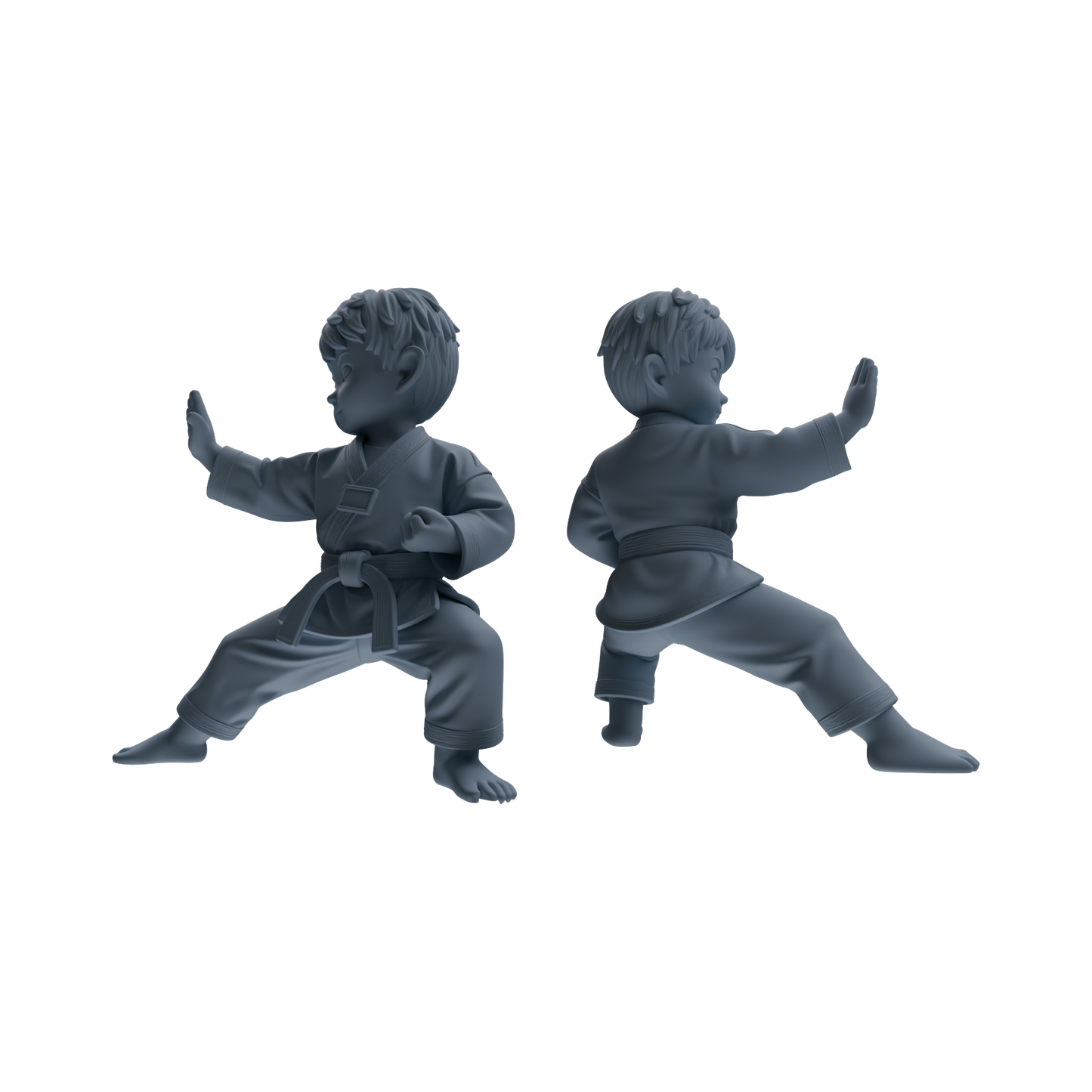 MRY-SFW LYTR817 Cartoon Karate Child Figure Modern Model 3 pcs Miniature Car Diorama Figures Scene Props Accessories Resin