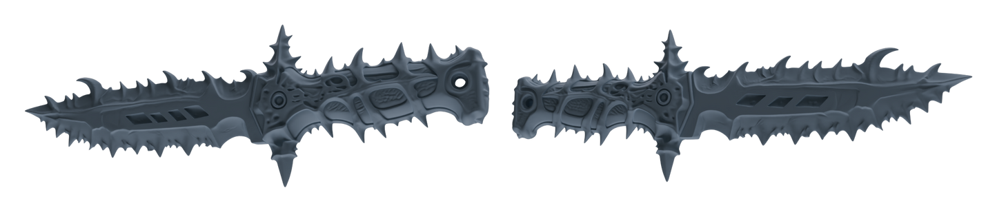 MRY-SFW LYGS404 Dark Style Dagger Weapon Modern Model 5 pcs