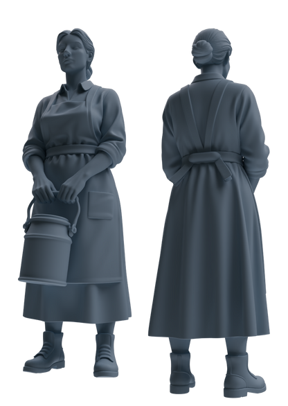 MRY-SFW LYTR901 Farm Woman with Bucket Modern Model 4 pcs