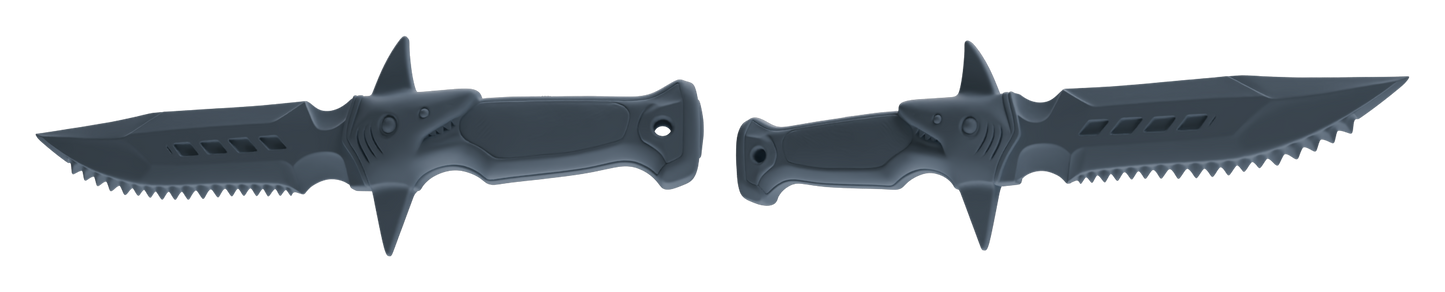 MRY-SFW LYGS394 Shark Shaped Knife Weapon Modern Model 5 pcs