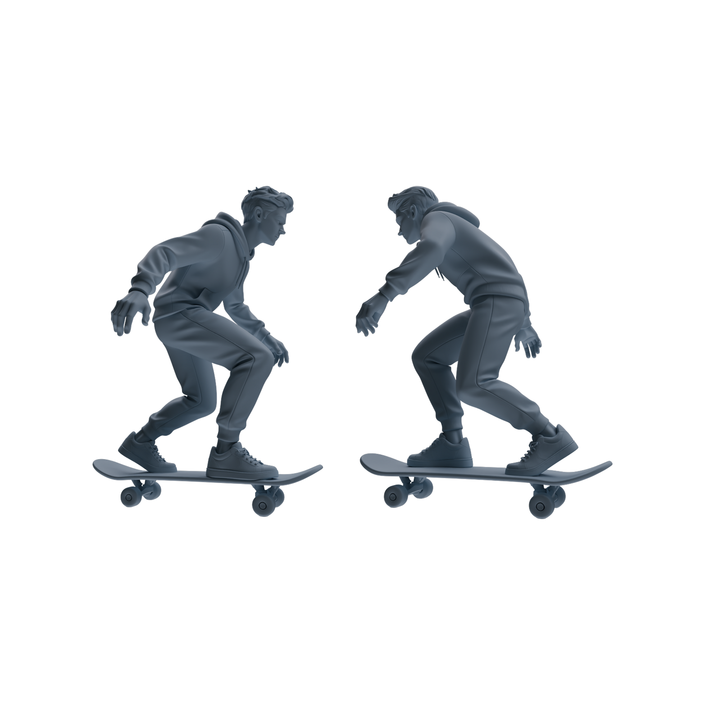 MRY-SFW LYTR800 Skateboard Figure Modern Model 5 pcs Miniature Car Diorama Figures Scene Props Accessories Resin