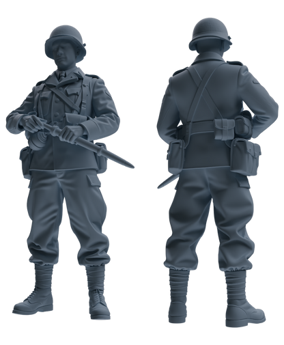 MRY-SFW SSTR209 Miniatures Soldier Model Kit WWII Gas Mask Soldier Pose Modern Model 4 pcs