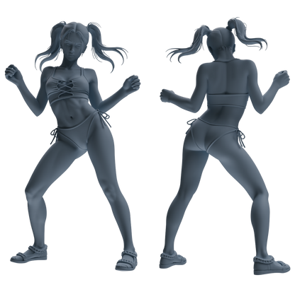 MRY-SFW LYTR858 Multi-pose Female Figure Modern Model 4 pcs Miniature Car Diorama Figures Scene Props Accessories Resin