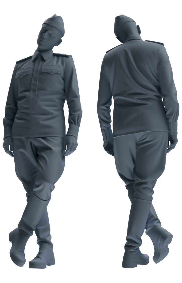 MRY-SFW LYGR734 WWII Soviet Army War Scene Seven-Person Rest Group