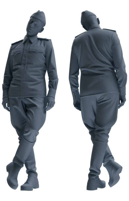 MRY-SFW LYGR734 WWII Soviet Army War Scene Seven-Person Rest Group