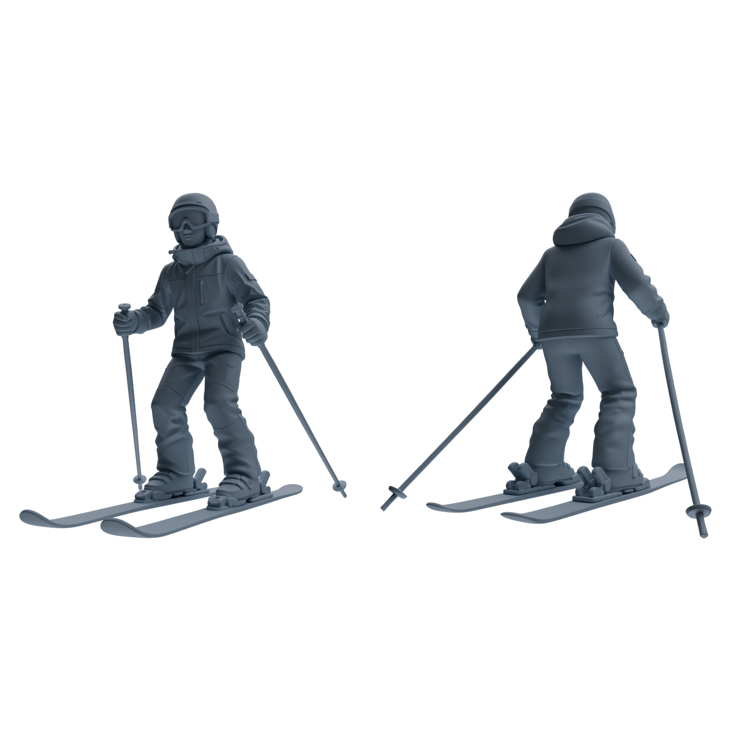MRY-SFW LYTR786 Skiing Figure Modern Model 4 pcs Miniature Car Diorama Figures Scene Props Accessories Resin
