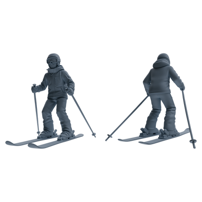MRY-SFW LYTR786 Skiing Figure Modern Model 4 pcs Miniature Car Diorama Figures Scene Props Accessories Resin