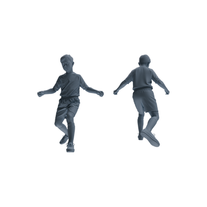 MRY-SFW LYTR811 Child Soccer Player Figure Modern Model 6 pcs Miniature Car Diorama Figures Scene Props Accessories Resin