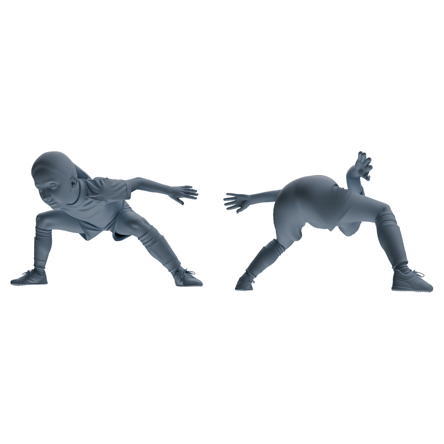 MRY-SFW LYTR805 Female Soccer Player Figure Modern Model 6 pcs Miniature Car Diorama Figures Scene Props Accessories Resin