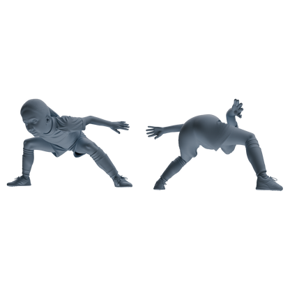 MRY-SFW LYTR805 Female Soccer Player Figure Modern Model 6 pcs Miniature Car Diorama Figures Scene Props Accessories Resin