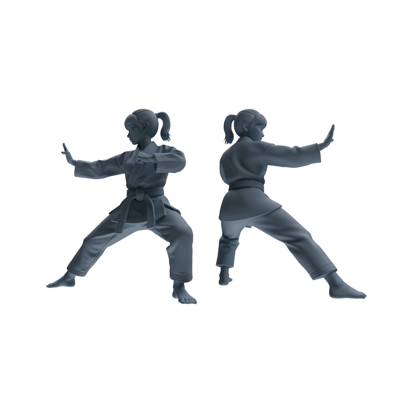 MRY-SFW LYTR814 Karate Child Athlete Figure Modern Model 4 pcs Miniature Car Diorama Figures Scene Props Accessories Resin