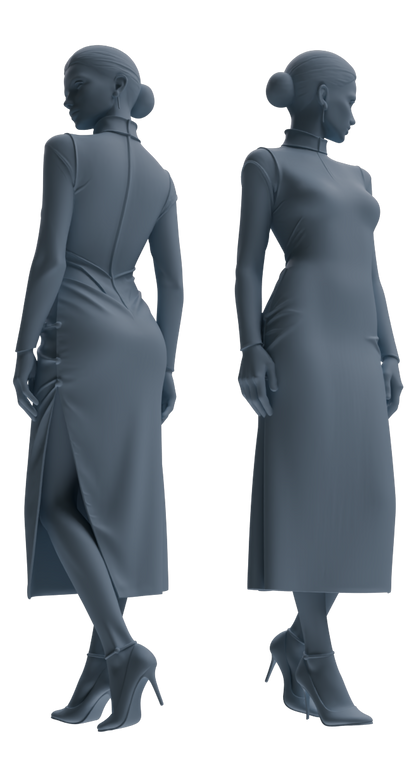 MRY-SFW LYTR869 Modified Cheongsam Woman Figure Modern Model 3 pcs