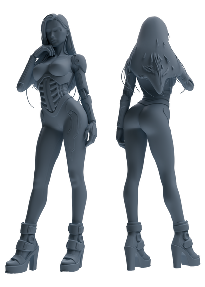 MRY-SFW LYTR867 Cyber Modified Woman Figure Modern Model 4 pcs
