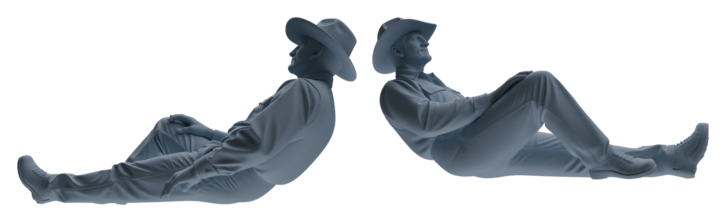 MRY-SFW LYTR900 Multi-pose Cowboy Man Modern Model 4 pcs