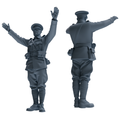 MRY-SFW SSTR203 Miniatures Soldier Model Kit WWI Soldier Pose Modern Model 3 pcs