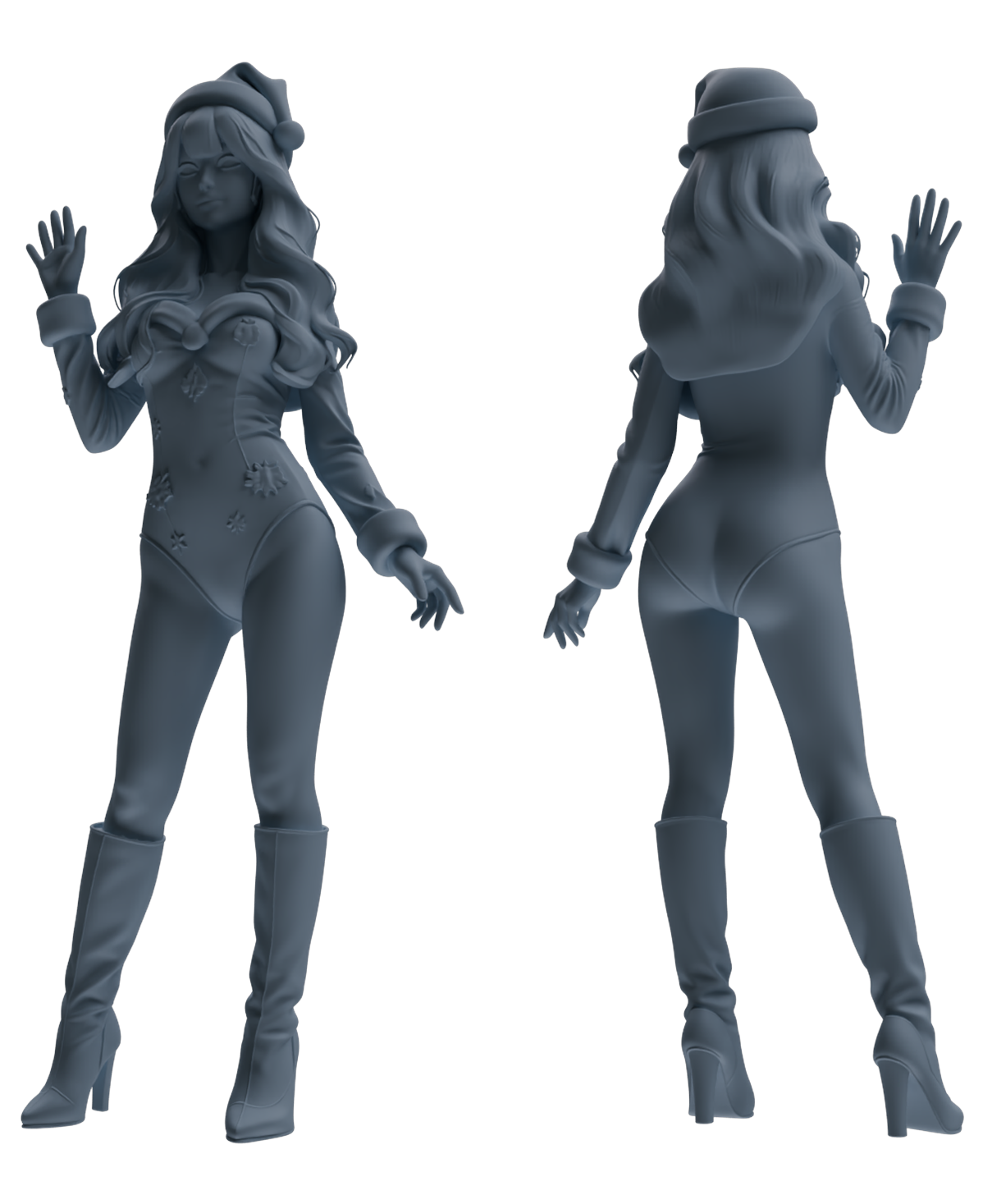 MRY-SFW LYTR880 Christmas Themed Girl Figure Modern Model 4 pcs