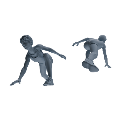 MRY-SFW LYTR823 Female Volleyball Player Figure Modern Model 5 pcs Miniature Car Diorama Figures Scene Props Accessories Resin