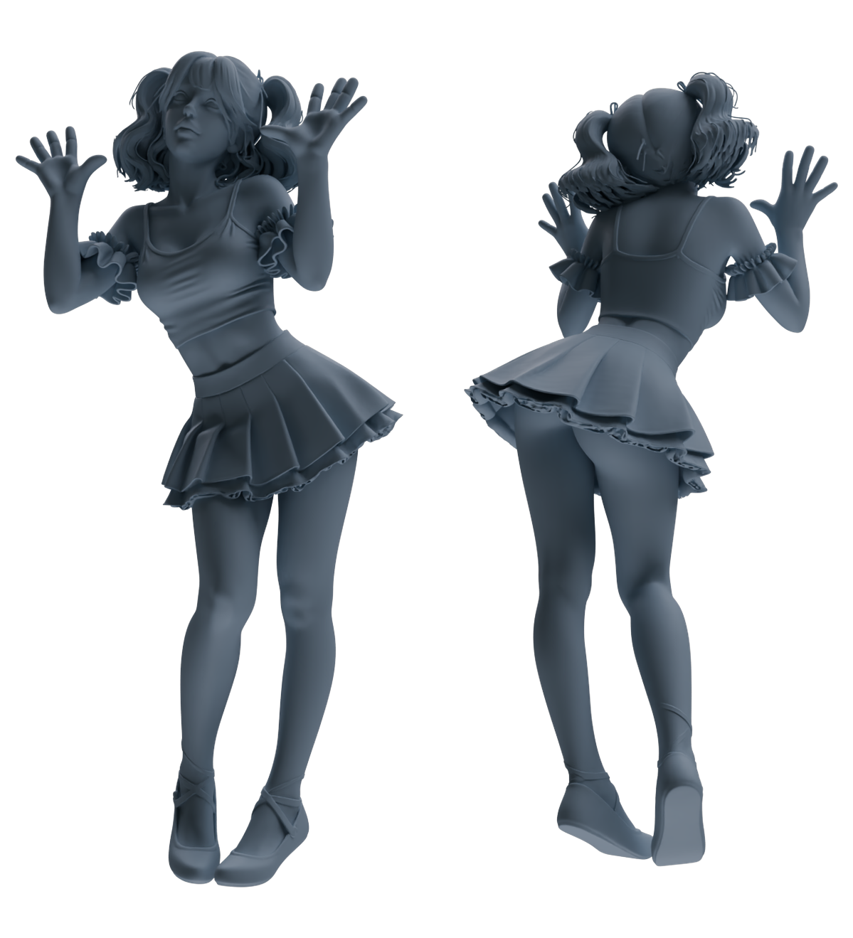 MRY-SFW LYTR866 Vibrant Cheerleader Character Modern Model 4 pcs