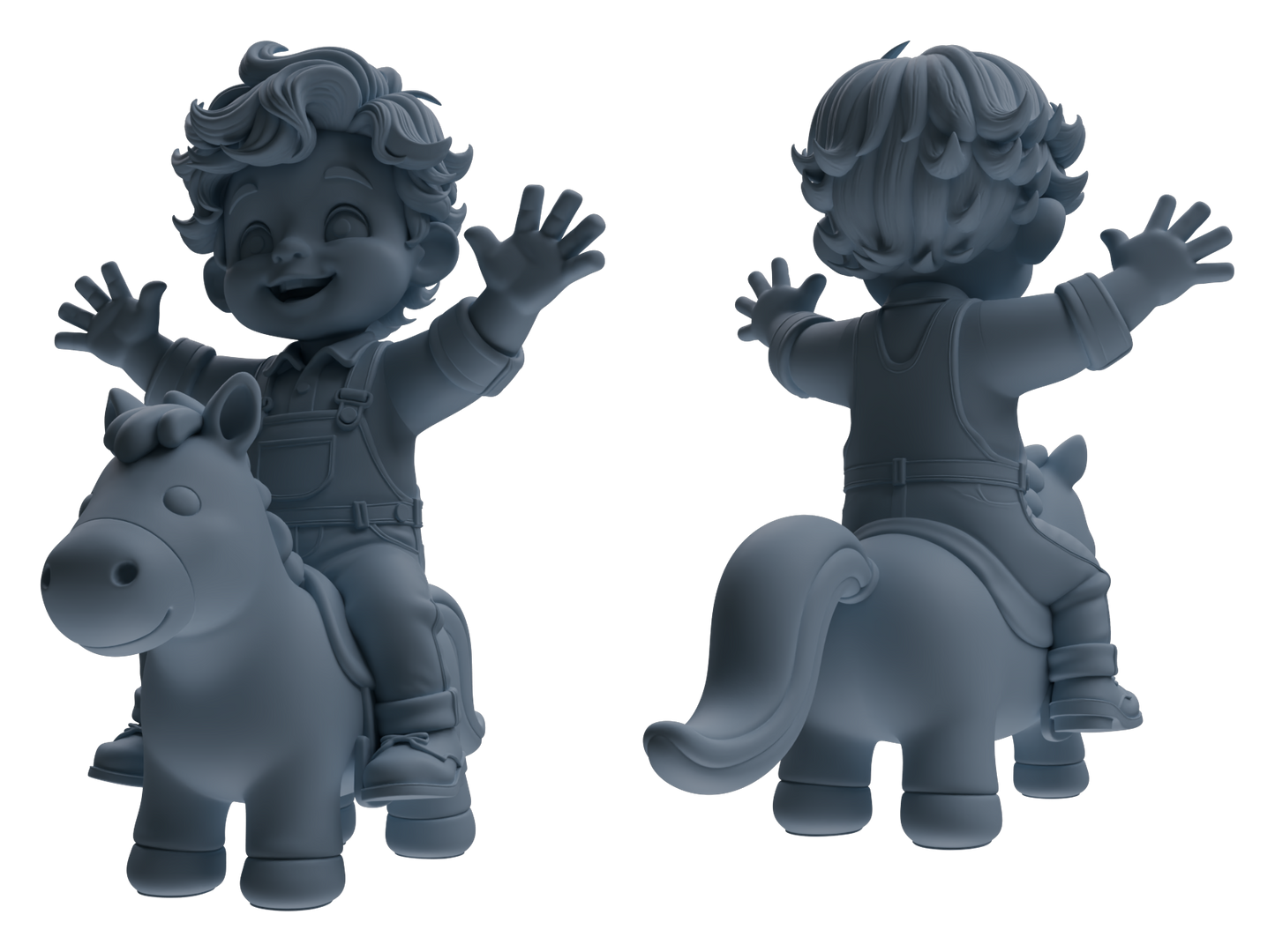 MRY-SFW LYTR920 Cartoon Farm Boy Multi-pose Modern Model 3 pcs
