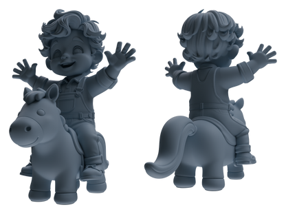 MRY-SFW LYTR920 Cartoon Farm Boy Multi-pose Modern Model 3 pcs