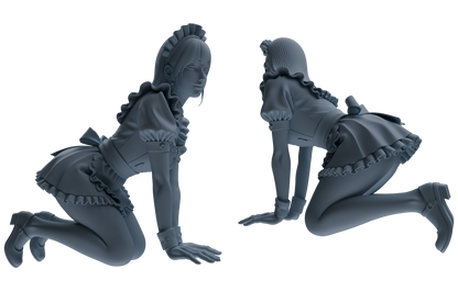 MRY-SFW LYTR877 Multi-pose Maid Girl Figure Modern Model 3 pcs