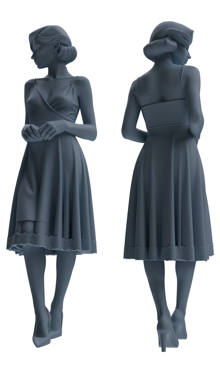 MRY-SFW LYTR879 Evening Dress Woman Figure Modern Model 3 pcs