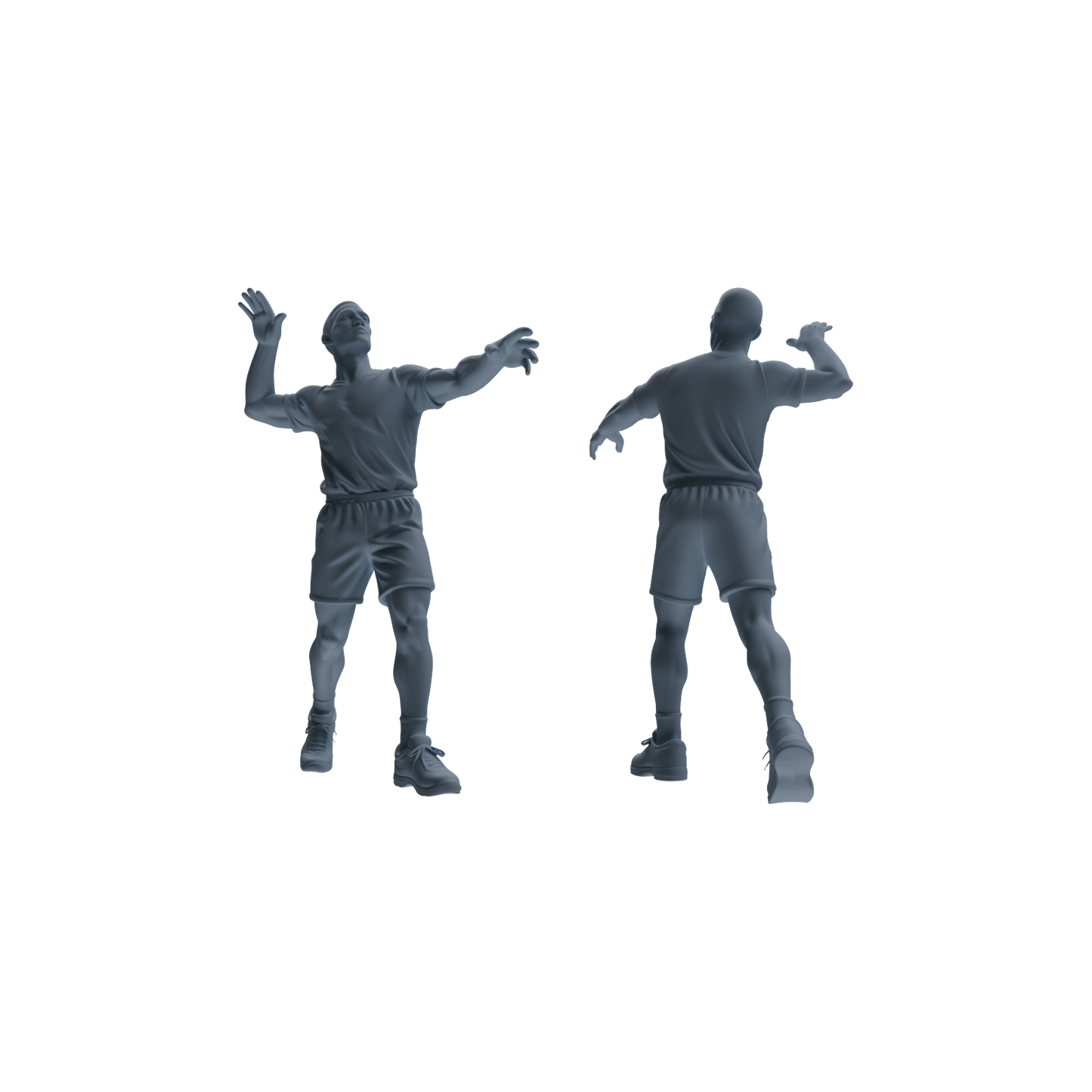 MRY-SFW LYTR824 Male Volleyball Player Figure Modern Model 6 pcs Miniature Car Diorama Figures Scene Props Accessories Resin