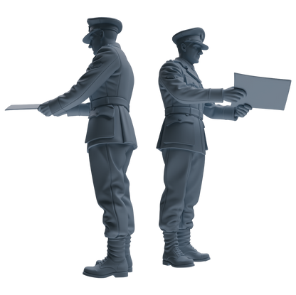 MRY-SFW SSTR180 Miniatures Soldier Model Kit Officer Pose Modern Model 3 pcs