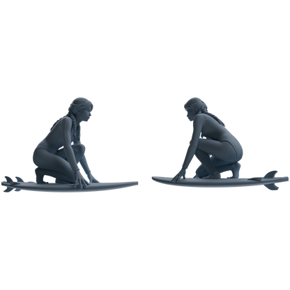 MRY-SFW LYTR790 Surfing Figure Modern Model 4 pcs Miniature Car Diorama Figures Scene Props Accessories Resin