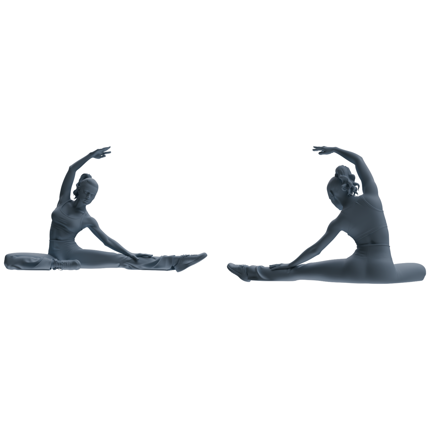 MRY-SFW LYTR810 Female Yoga Figure Modern Model 5 pcs Miniature Car Diorama Figures Scene Props Accessories Resin